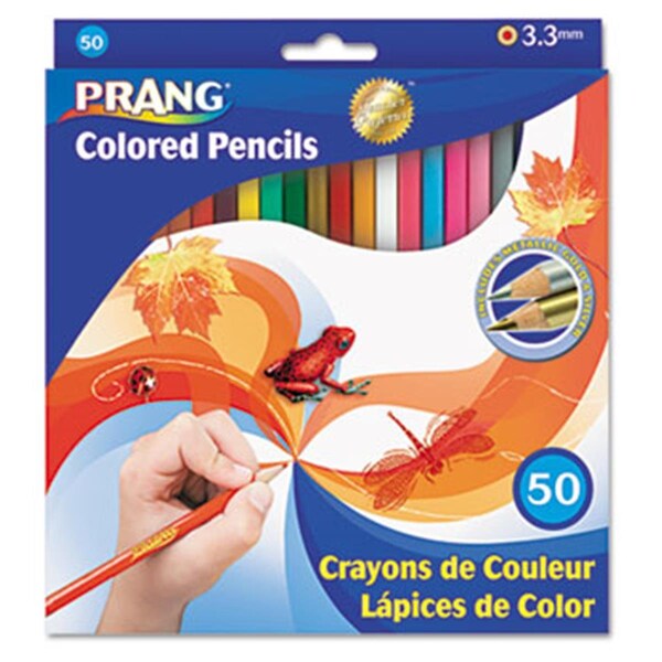 Dixon Ticonderoga Dixon Ticonderoga Co. Colored Woodcase Pencils, 3.3 mm, 50 Assorted Colors/Set DI31152 - main